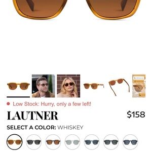 KIAURA Eyewear LAUTNER Sunglasses Polarized/Whiskey Mens/Womens/Unisex